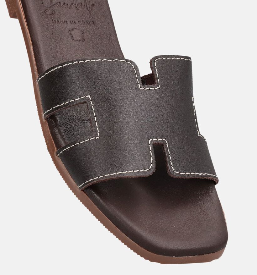 Oh My Sandals Nu-pieds en Brun fonc&eacute; pour femmes (373343)