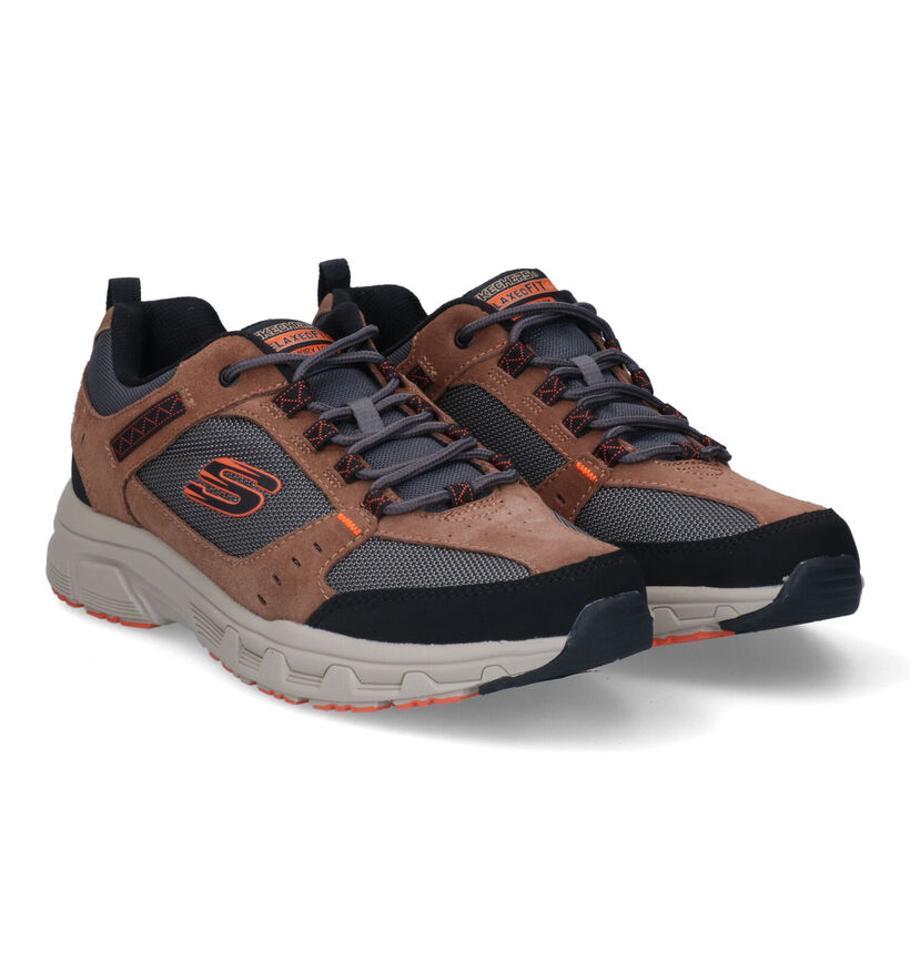 Skechers Oak Canyon Bruine Wandelschoenen in stof (306014)