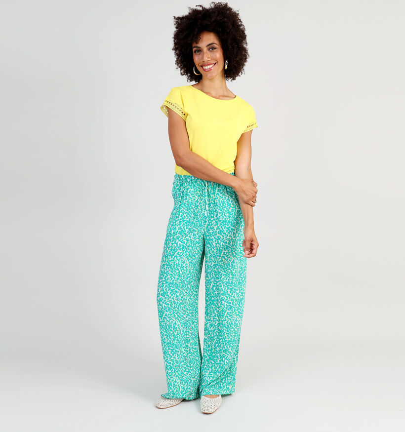 comma casual identity Pantalon large en Vert pour femmes (345063)