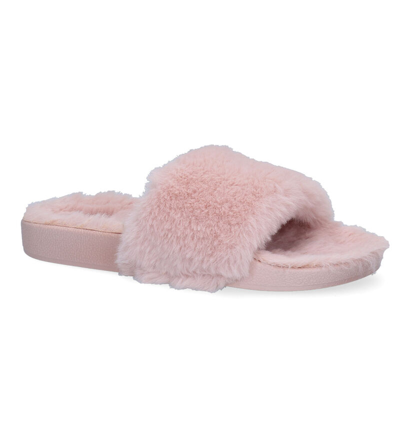 Torfs Home Roze Pantoffels in stof (300041)