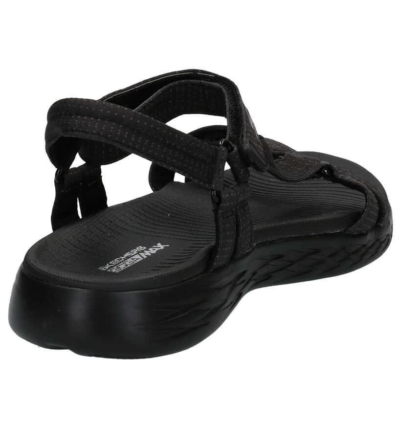 Skechers On The Go Zwarte Sandalen in stof (292189)