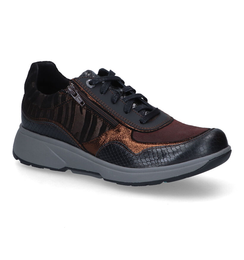 Xsensible Lima Zwarte Veterschoenen in leer (316734)