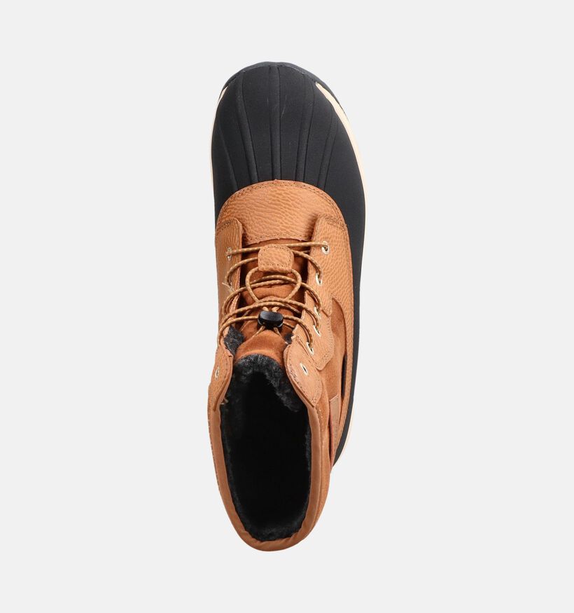 Luhta Tuttu MR Boots en Cognac/Noir pour hommes (378601) - pour semelles orthop&eacute;diques
