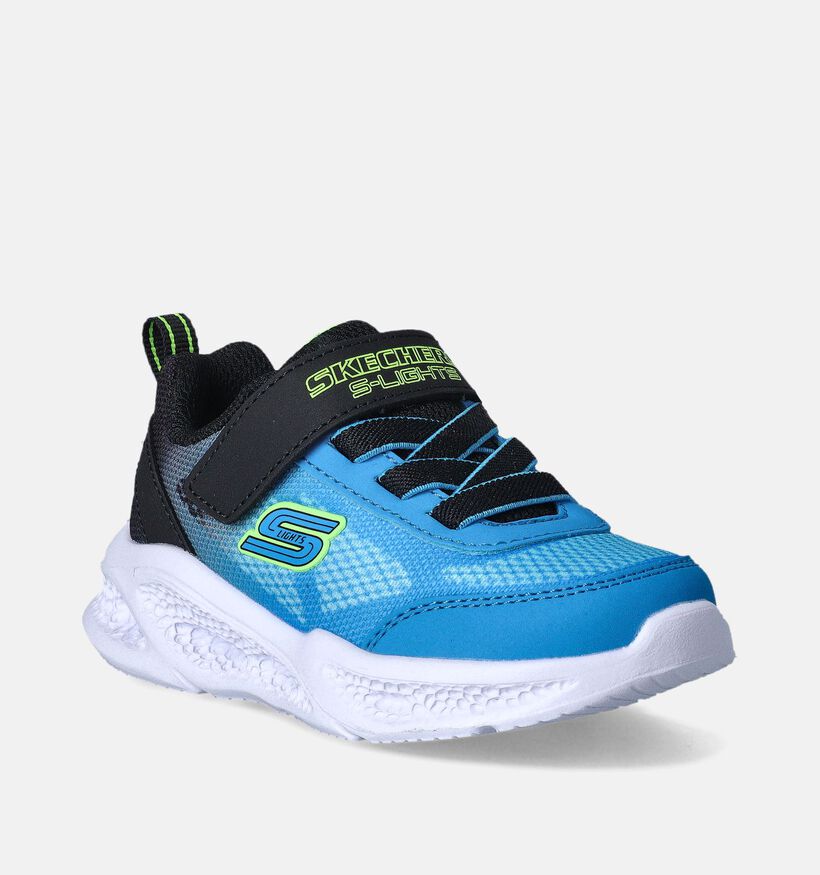 Skechers Meteor Lights Krendox Blauwe Sneakers voor meisjes (361589)