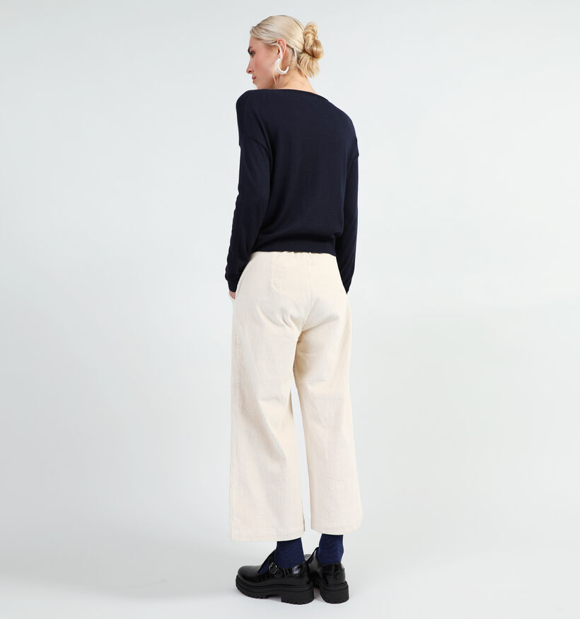 Orfeo Leontine Ecru Wijde broek voor dames (349313)