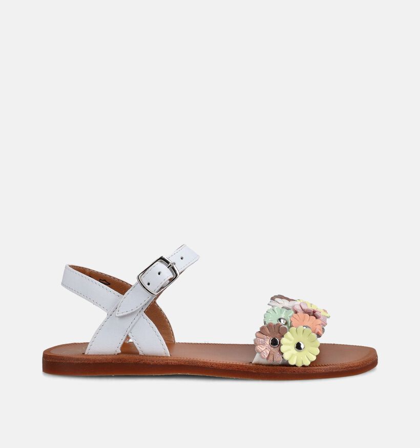 Pom d'Api Plagette Sandales en Blanc pour filles (370284)
