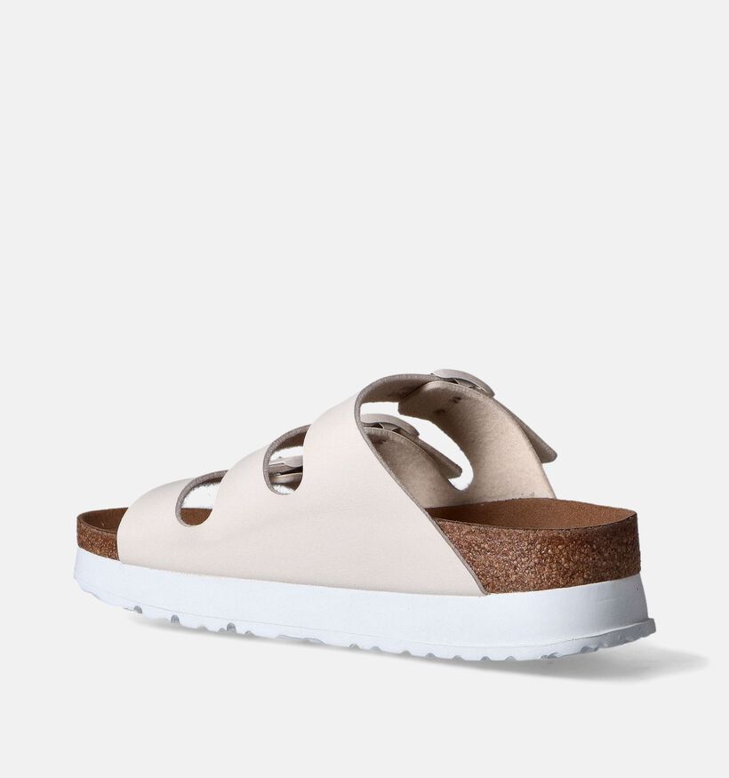Birkenstock Florida III Pap Flex Platform Nu-pieds en Écru pour femmes (350877)