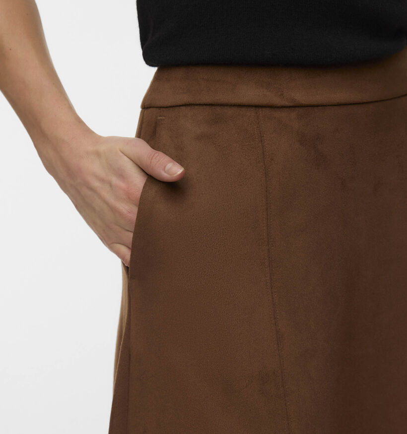 Vero Moda Jose Olive Bruine Lange Rok Suedelook voor dames (379690)