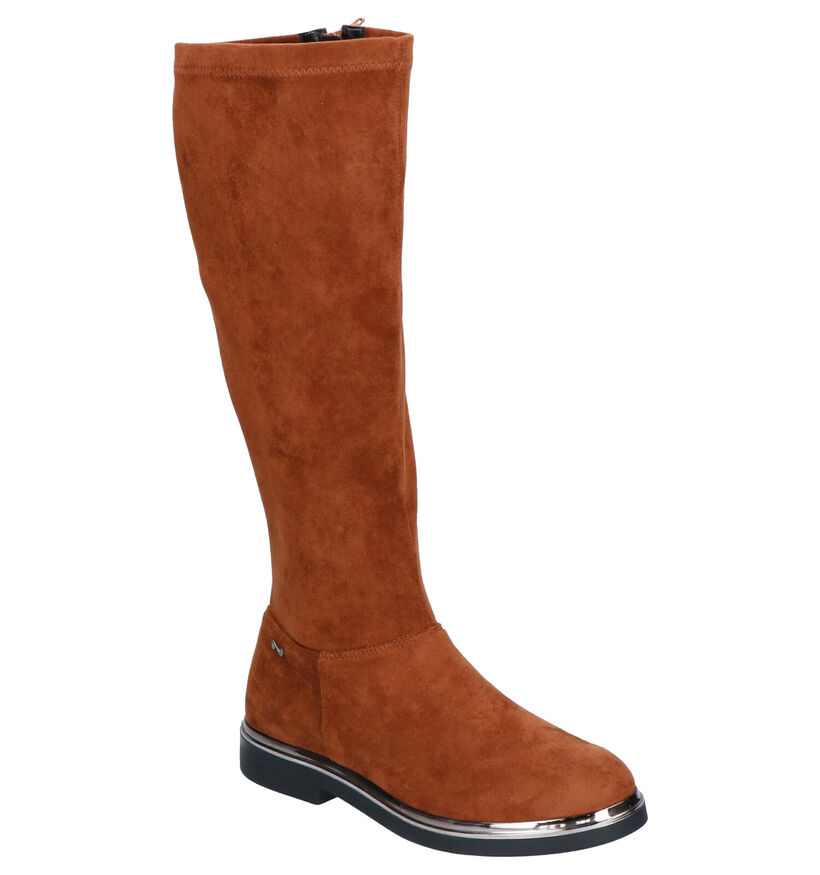 Nathan-Baume Bottes en Cognac en textile (262320)