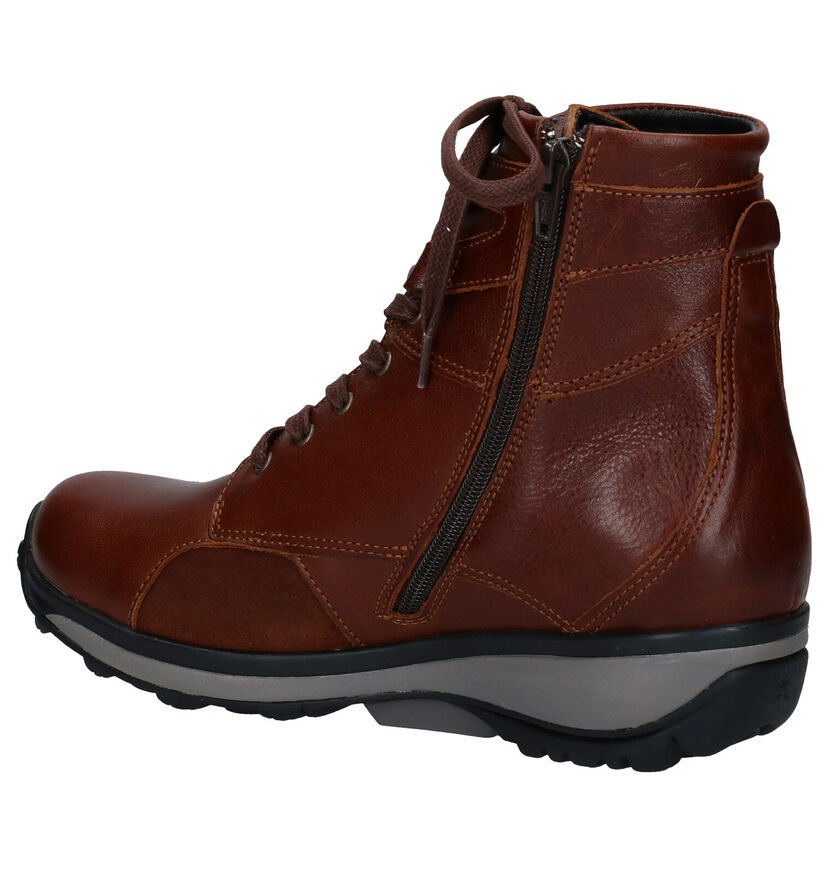 Xsensible Montreal Cognac Bottines voor dames (284945) - geschikt voor steunzolen