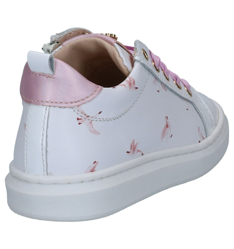 STONES and BONES Realt Chaussures à Lacets en Rose en cuir (267256)