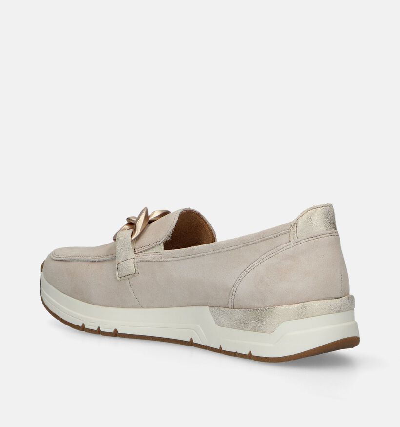 Rieker Beige Instappers voor dames (335519) - geschikt voor steunzolen