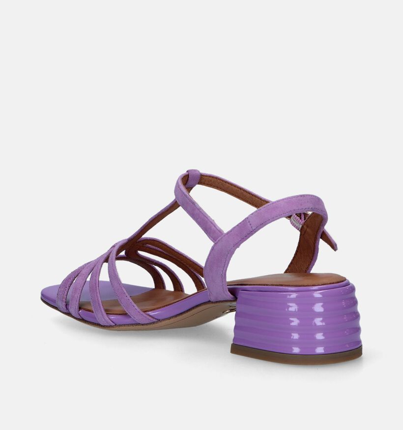 Tamaris Sandales avec talon carré en Mauve pour femmes (338291)