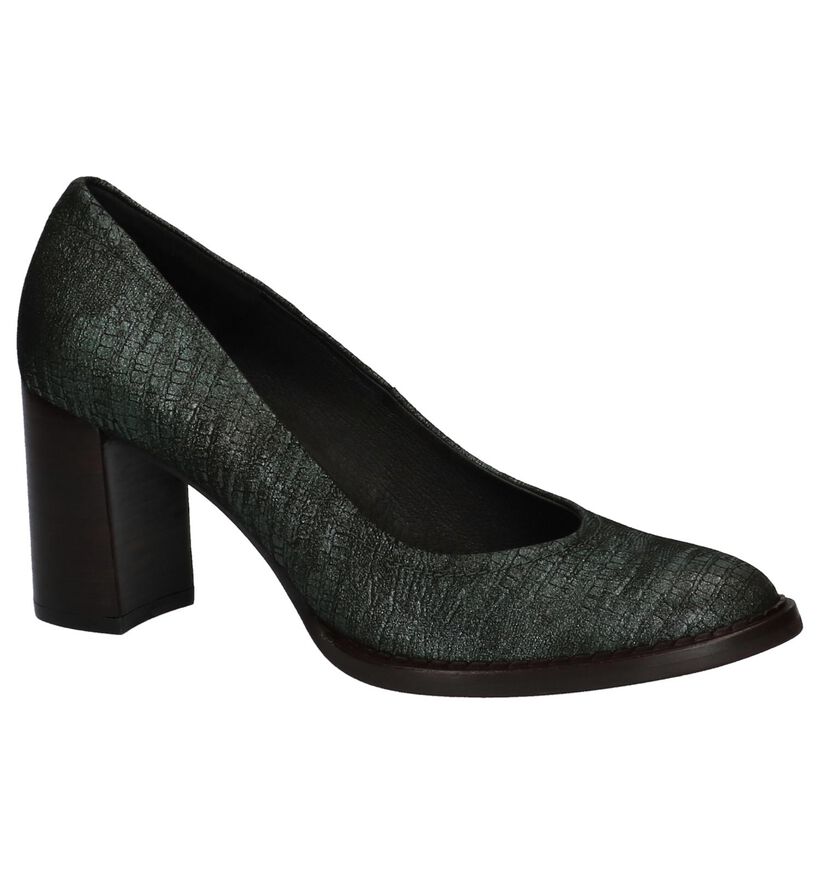 Zinda Escarpins classique en Vert en daim (226930)