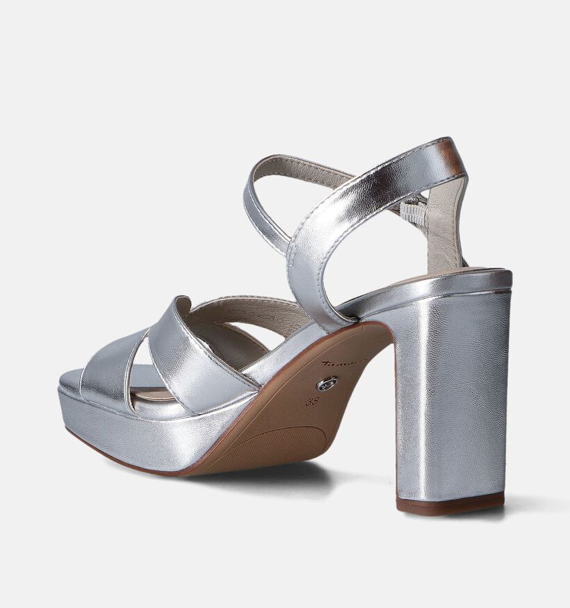 Tamaris Zilveren Sandalen met hoge hak voor dames (354315)