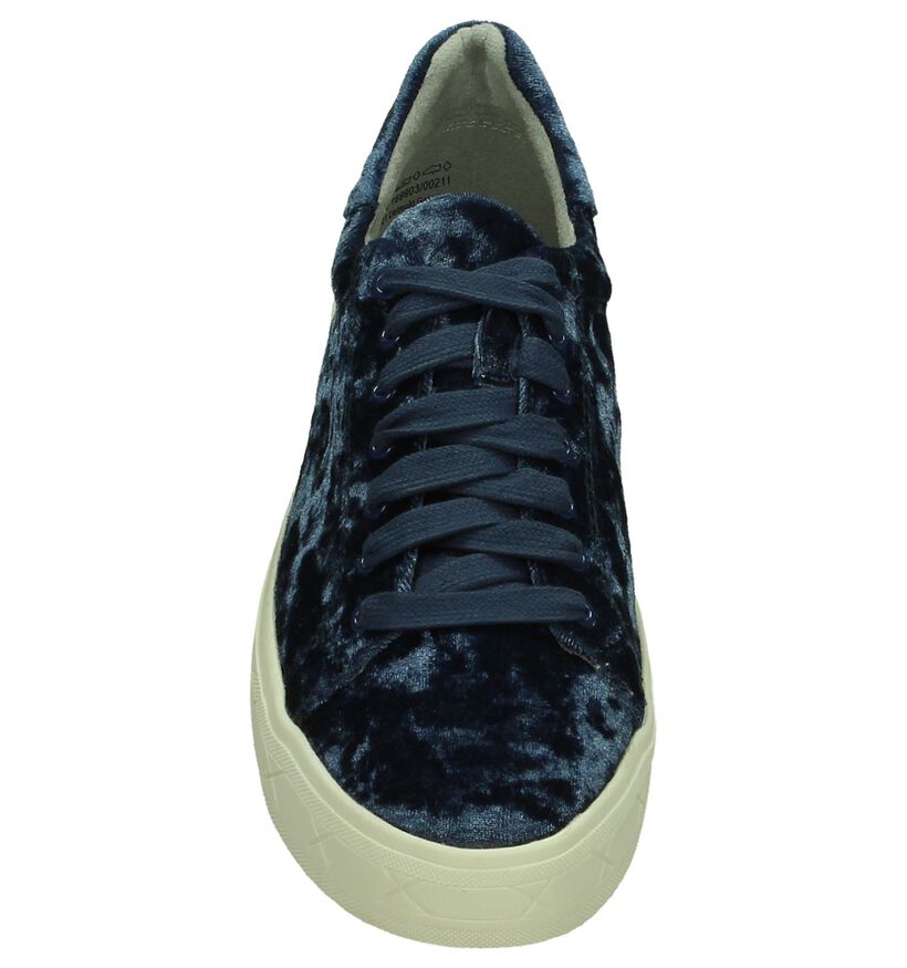 Tamaris Baskets basses en Bleu foncé en velours (199860)