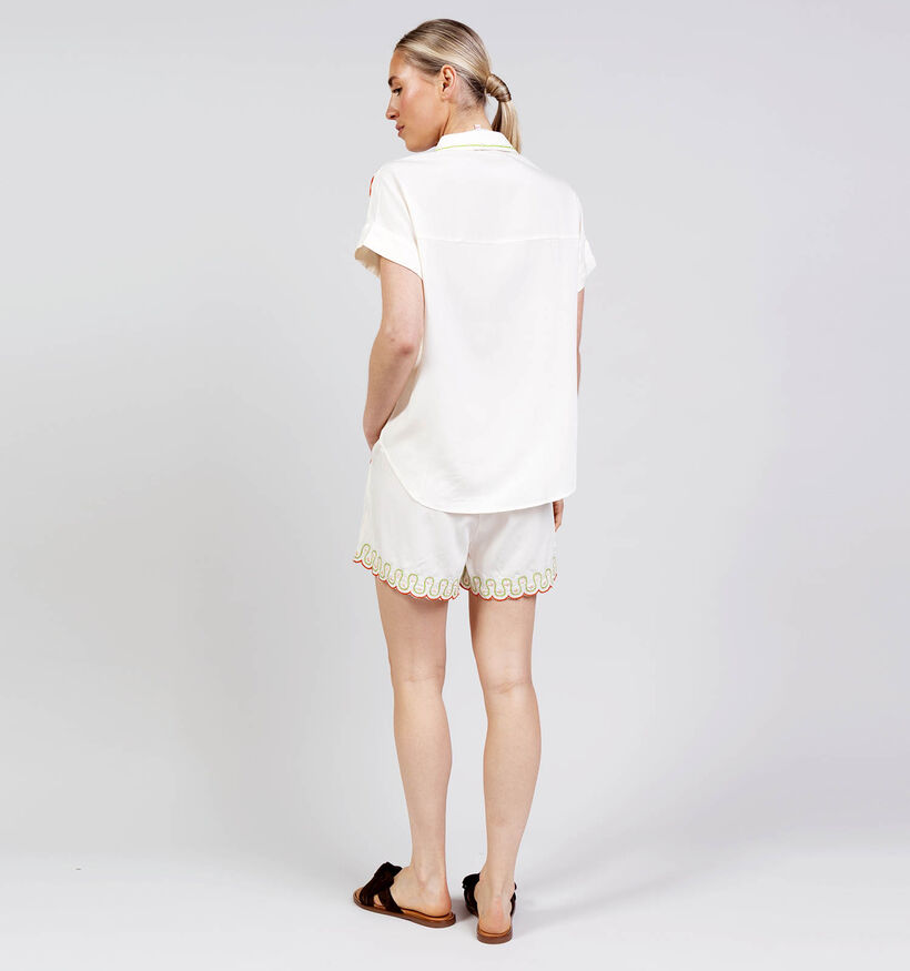 Orfeo Calice Ecru Hemd met Korte Mouwen voor dames (375180)