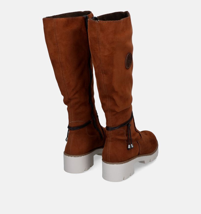 Rieker Bottes hautes en Cognac pour femmes (315895)