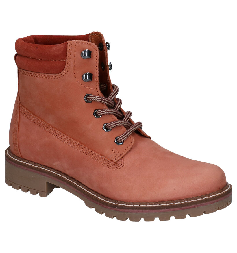 Dazzle Boots à lacets en Orange en nubuck (278832)