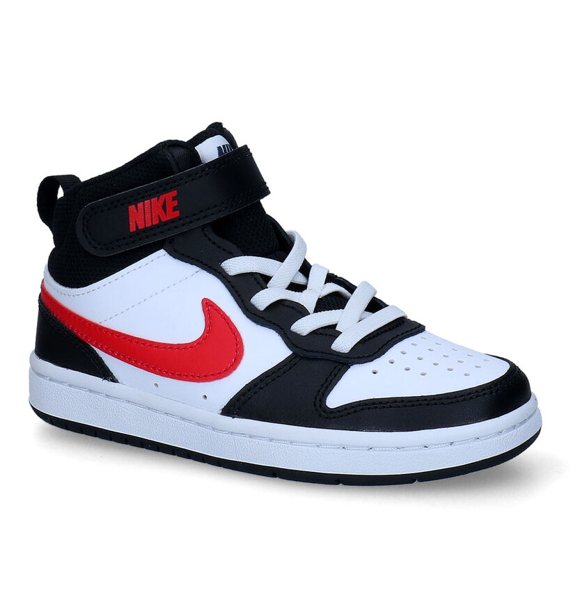 Nike Court Borough Mid 2 Witte Sneakers voor jongens, meisjes (341569) - geschikt voor steunzolen