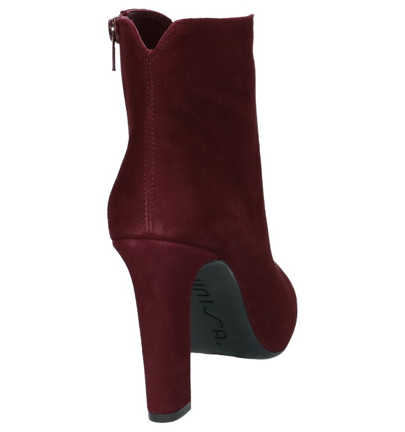 Bordeaux Enkellaarzen High Heels Unisa Pansi, , pdp