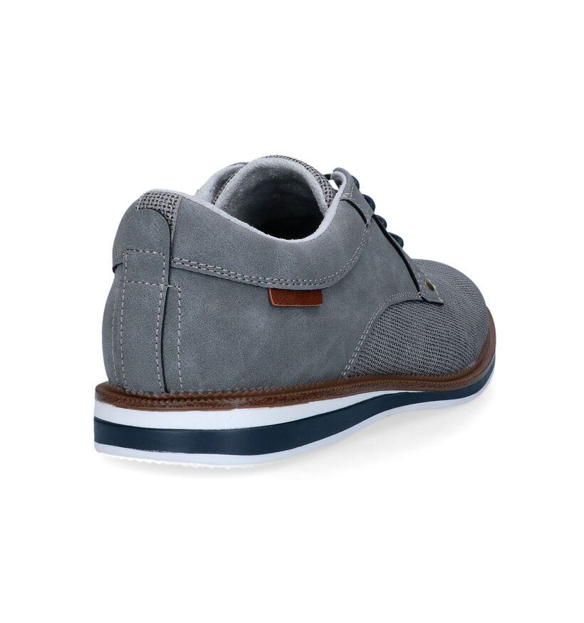 SJ Blauwe Veterschoenen voor heren (321200)