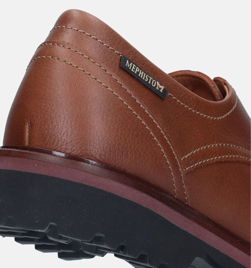 Mephisto Batiste Nevada Chaussures à lacets en Cognac pour hommes (330822) - pour semelles orthopédiques