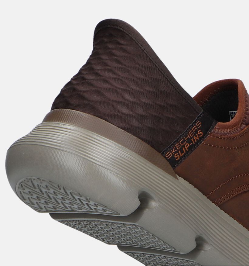 Skechers Garza Relaxed Fit Slip-ins en Cognac pour hommes (328079)