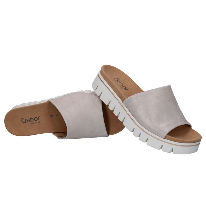 Gabor Beige Muiltjes in nubuck (289530)