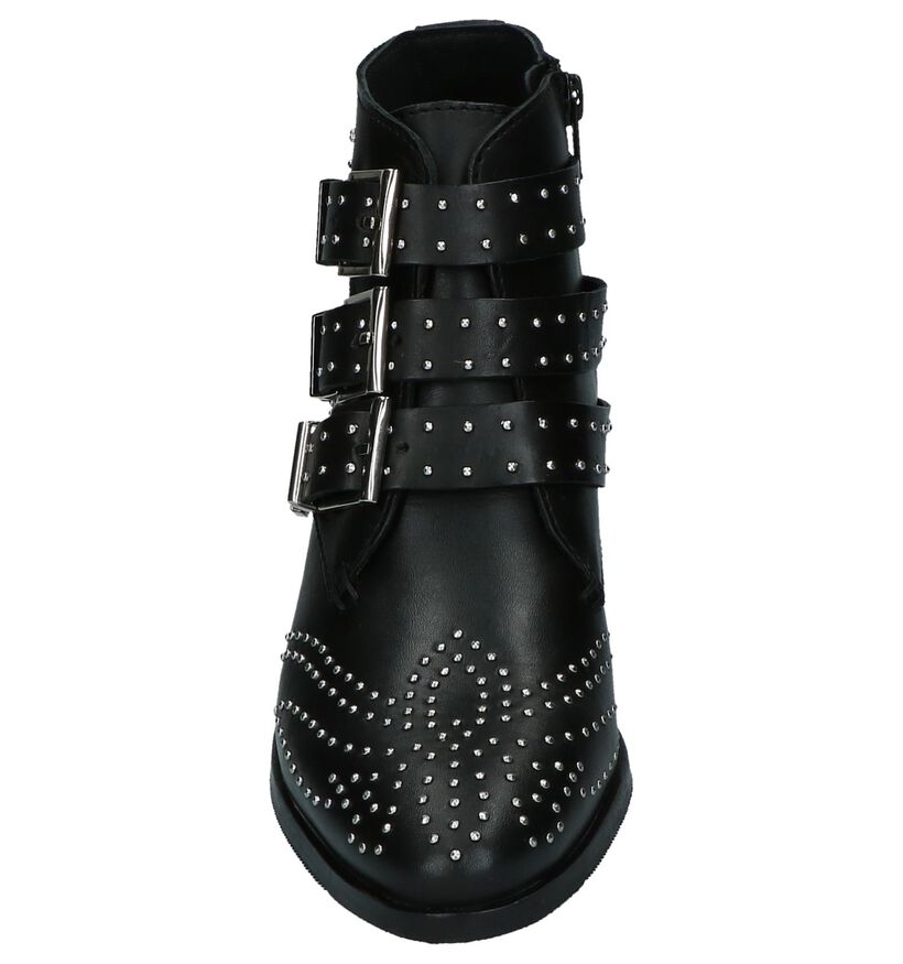 Stoere Boots Poelman Zwart met Studs in leer (218372)