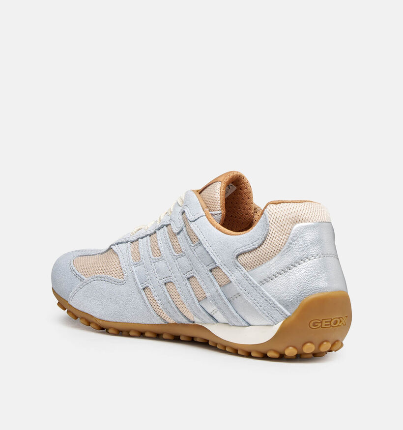 Geox Snake Original Baskets casual en Bleu clair pour femmes (368189) - pour semelles orthop&eacute;diques