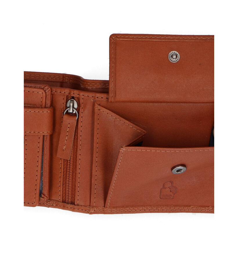 Euro-Leather Portefeuille en Cognac en cuir (310417)