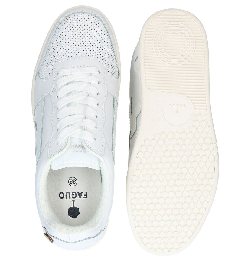 Faguo Hazel Witte Sneakers in kunstleer (288224)