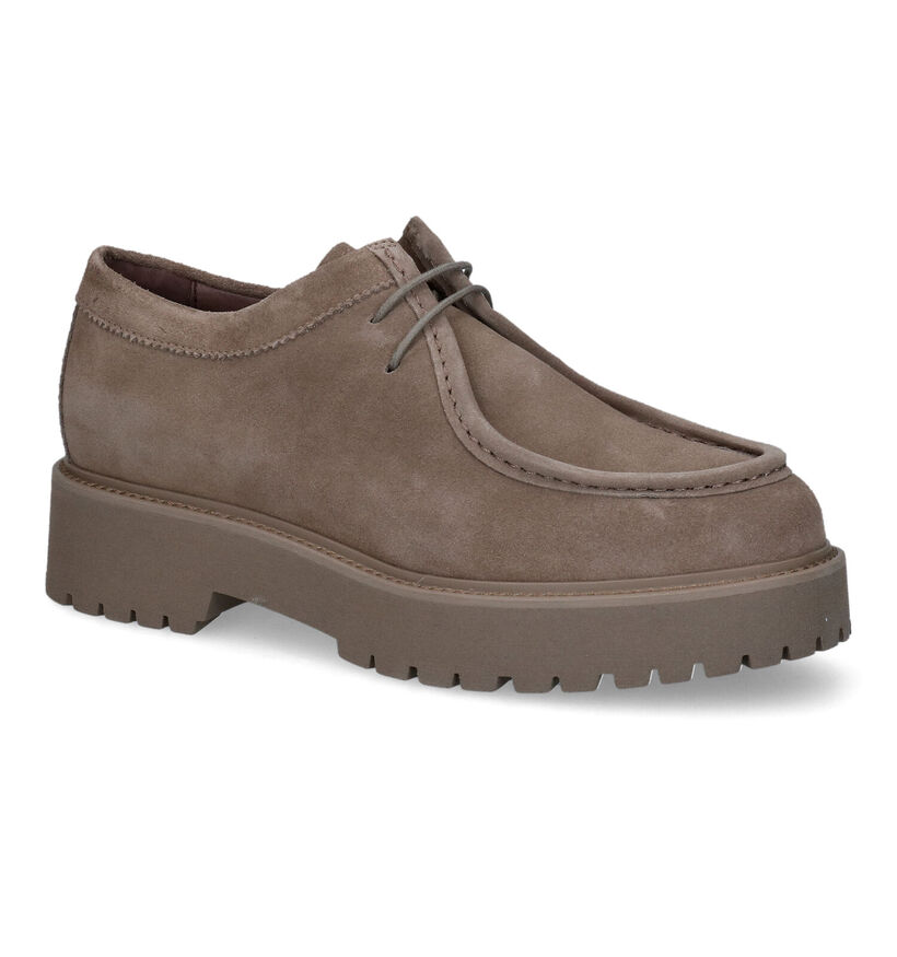 NeroGiardini Taupe Veterschoenen voor dames (314392)