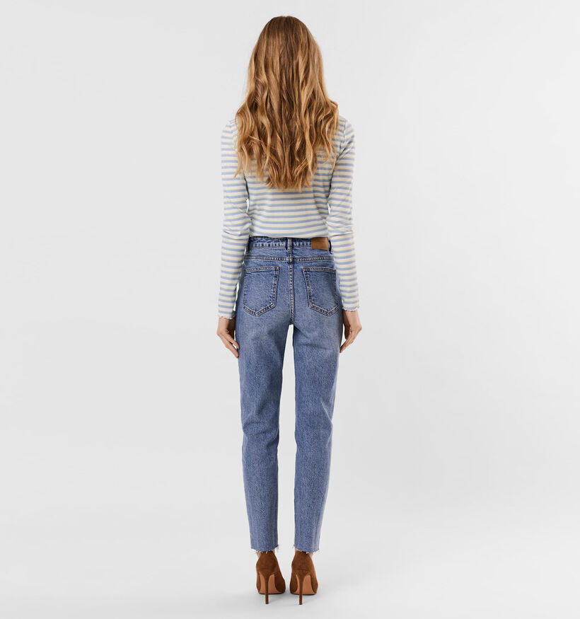 Vero Moda Brenda HR Straight A Cut Jeans en Bleu L32 pour femmes (334578)