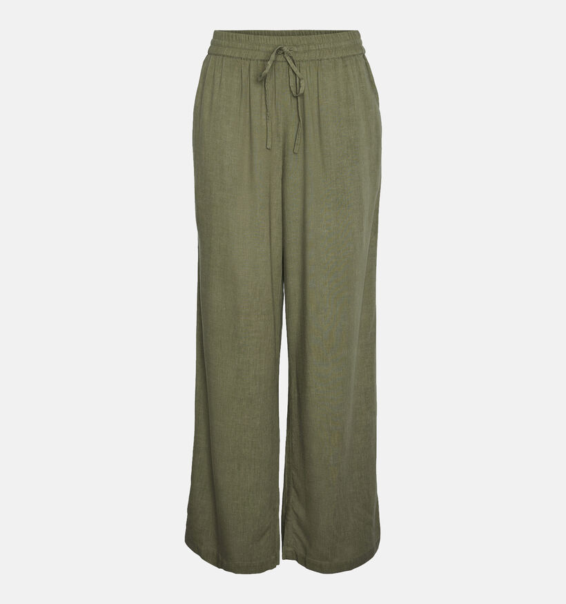 Pieces Pia Groene Wijde broek voor dames (351110)