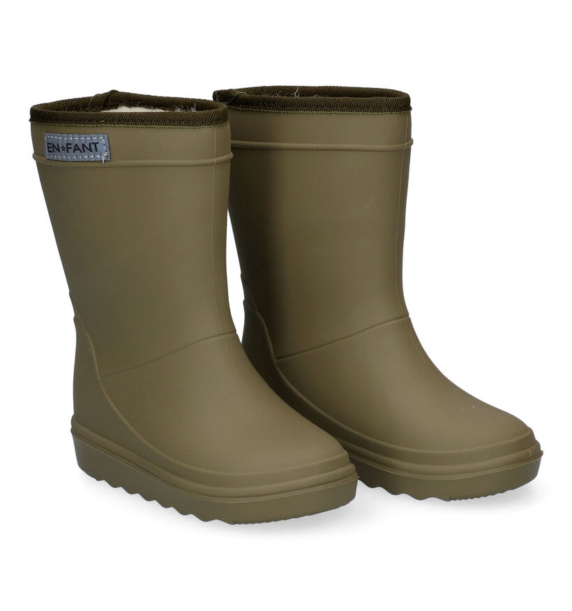 Enfant Bottes de pluie en Vert kaki en synthétique (297693)