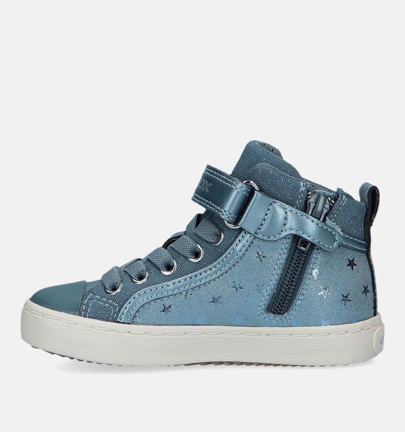 Geox Kalispera Baskets montantes en Bleu pour filles (330135) - pour semelles orthopédiques