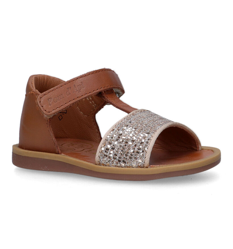 Pom d'Api Poppy Tao Easy Sandales en Cognac pour filles (322881)