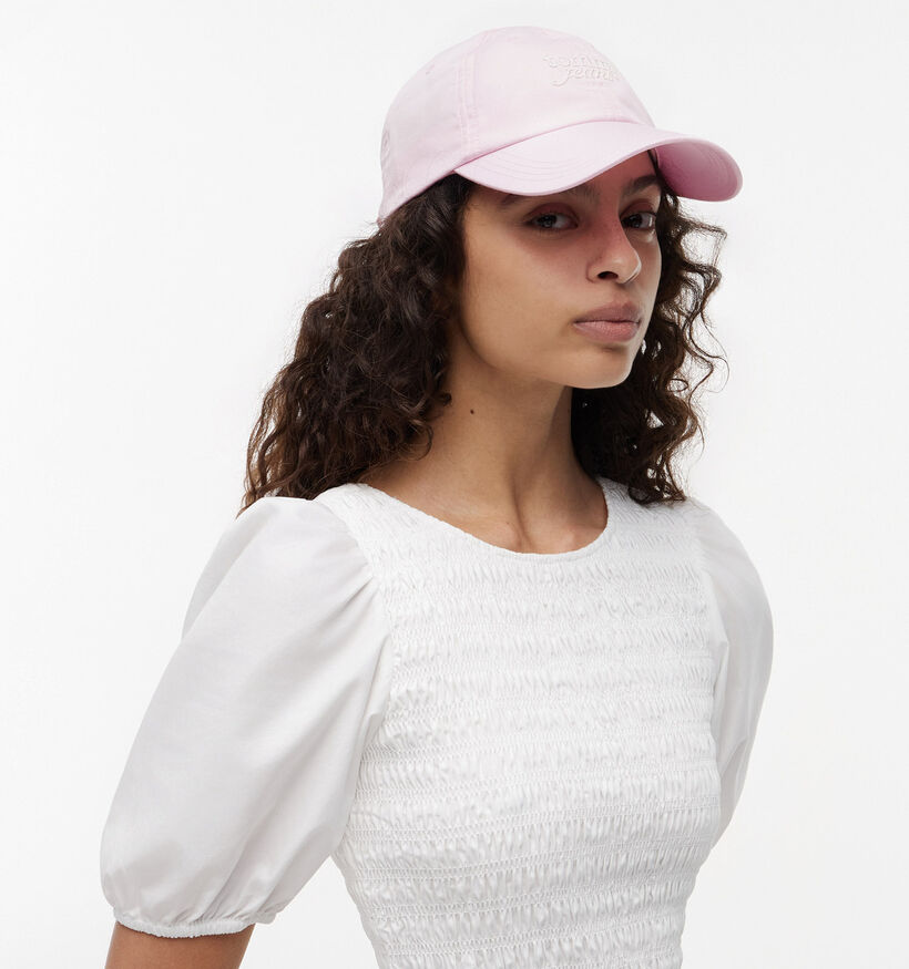 Tommy Hilfiger Script Logo Roze Pet voor dames (369180)