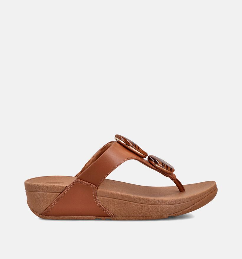 FitFlop Lulu Marbeld-Stone Bruine Slipper met Sleehak voor dames (368650)