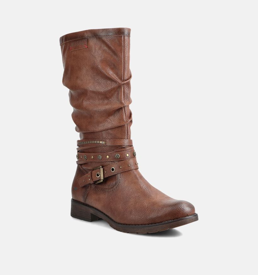 Mustang Bottes hautes en Cognac pour femmes (378898)
