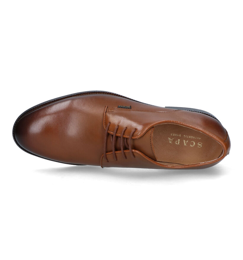 Scapa Chaussures classiques en Cognac pour hommes (324205) - pour semelles orthopédiques
