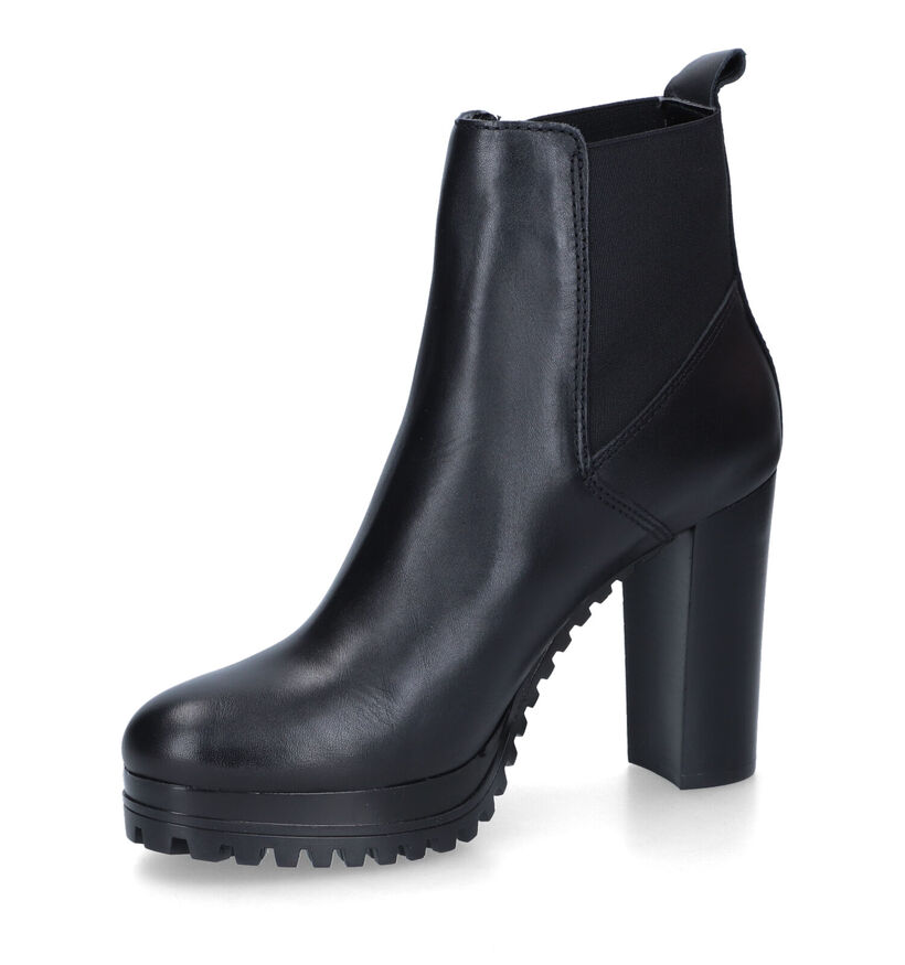 Tommy Hilfiger Essentials Bottines en Noir en cuir (314133)