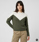 Vero Moda Plaza Groene/Beige Trui voor dames (377627)