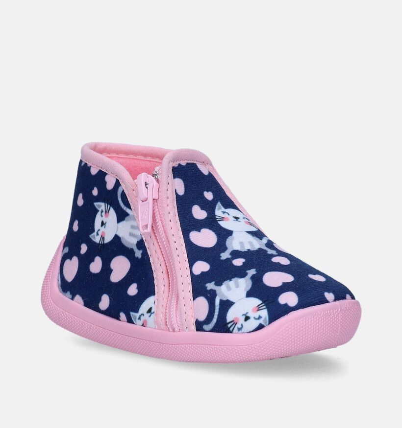 Milo & Mila Blauwe Hoge pantoffels voor meisjes (348649)