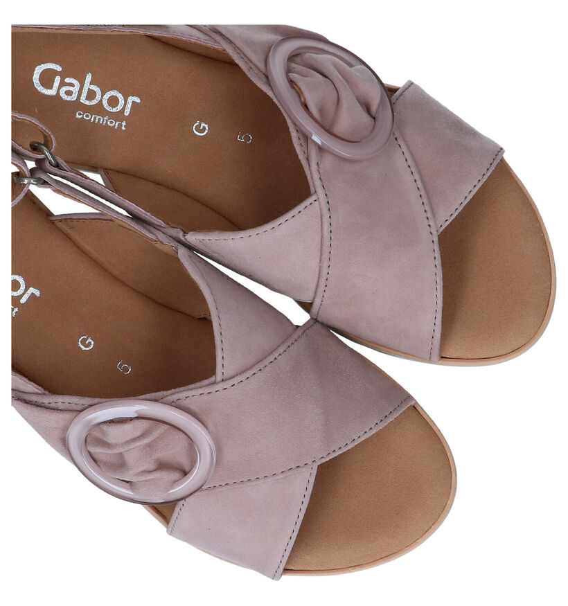 Gabor Roze Sandalen in nubuck (287804)
