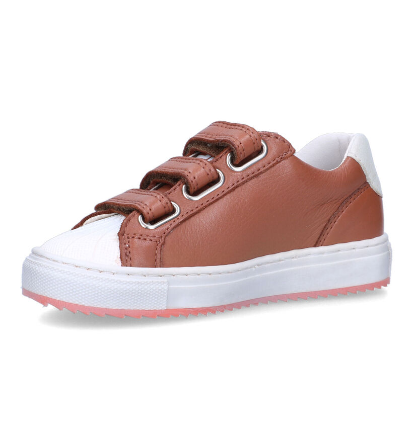 Little David Bruce 2 Chaussures à velcro en Cognac pour garçons (324075) - pour semelles orthopédiques