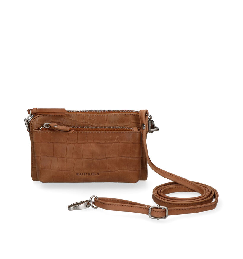 Burkely Icon Ivy Zwarte Crossbody Tas in leer (307981)