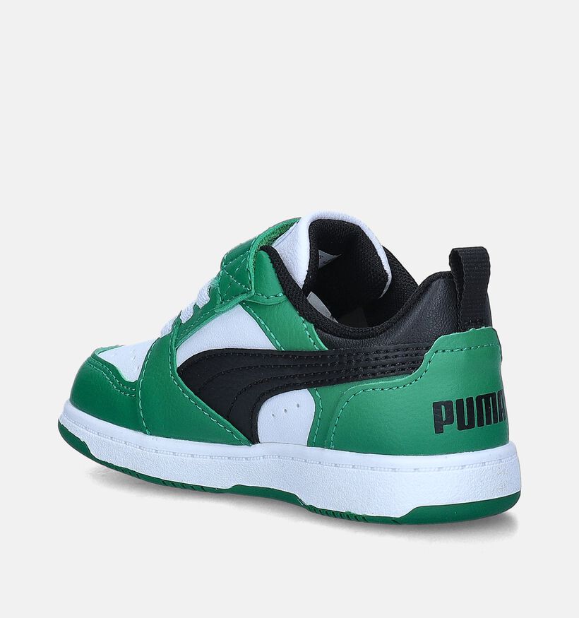 Puma Rebound V6 Lo Groene Sneakers voor meisjes, jongens (350372)